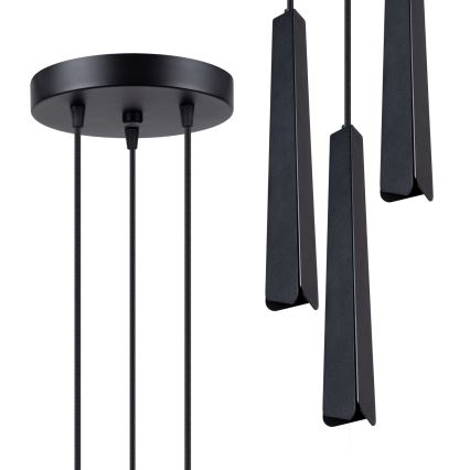 Suspension filaire PRYSM 3xG9/8W/230V noir