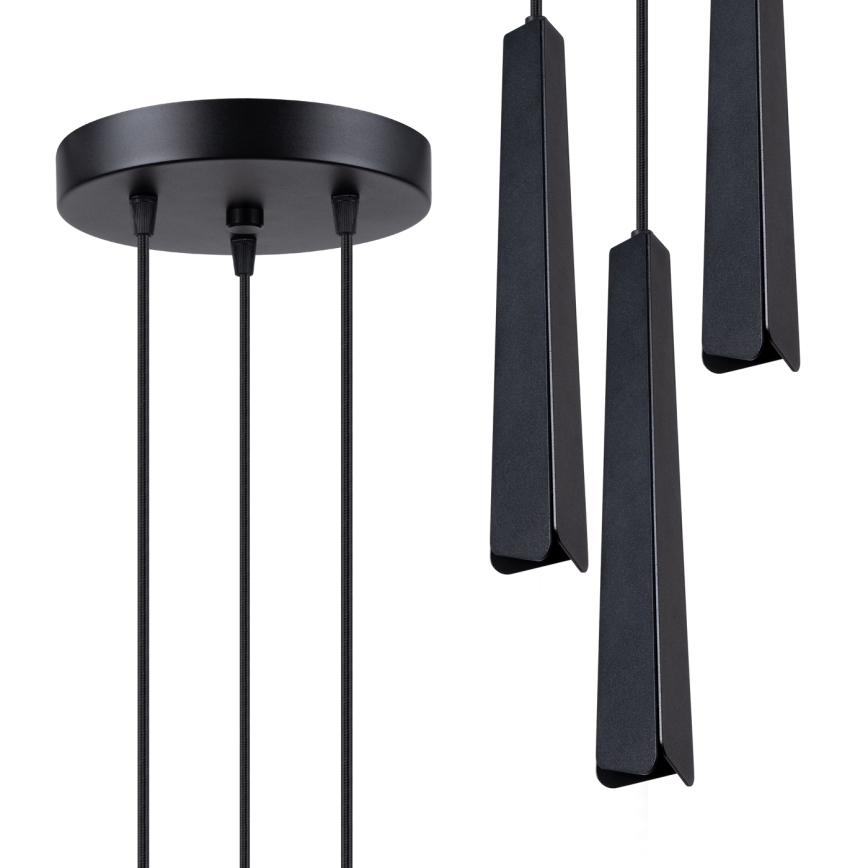 Suspension filaire PRYSM 3xG9/8W/230V noir