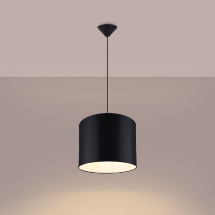 Suspension filaire NOVA 1xE27/15W/230V d. 30 cm noir
