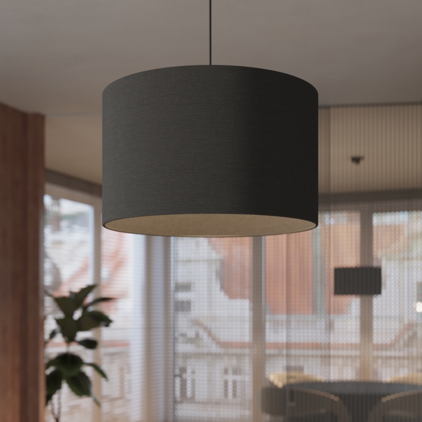 Suspension filaire NOVA 1xE27/15W/230V d. 30 cm noir