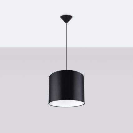 Suspension filaire NOVA 1xE27/15W/230V d. 30 cm noir