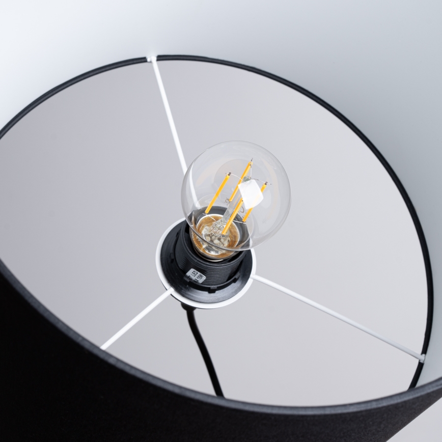 Suspension filaire NOVA 1xE27/15W/230V d. 30 cm noir