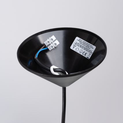 Suspension filaire NOVA 1xE27/15W/230V d. 30 cm noir