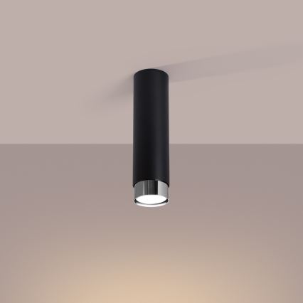 Spot NERO 1xGU10/10W/230V 22,5 cm noir/chrome brillant