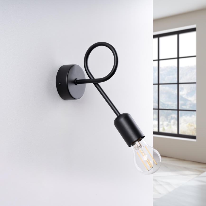 Applique murale LOOP 1xE27/15W/230V noir