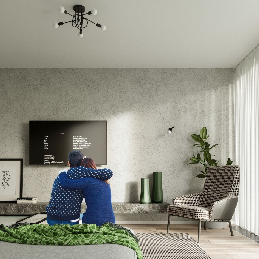 Applique murale LOOP 1xE27/15W/230V noir