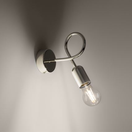Applique murale LOOP 1xE27/15W/230V chrome brillant