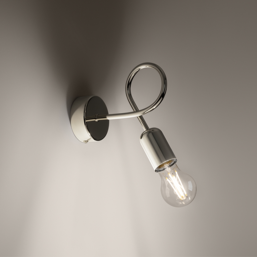 Applique murale LOOP 1xE27/15W/230V chrome brillant