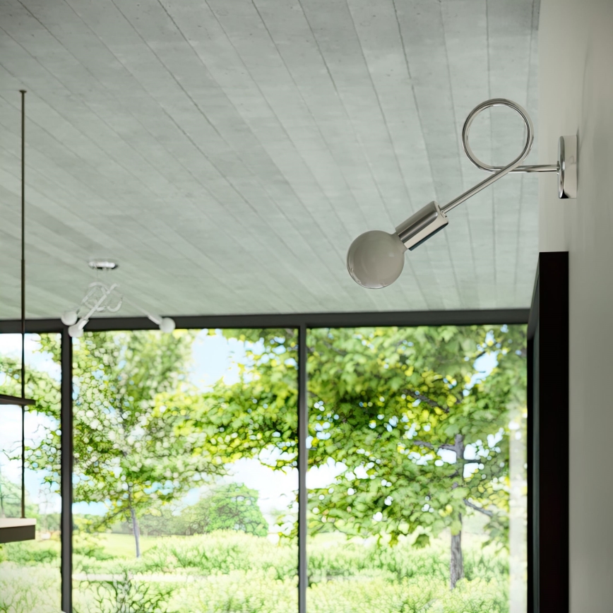 Applique murale LOOP 1xE27/15W/230V chrome brillant