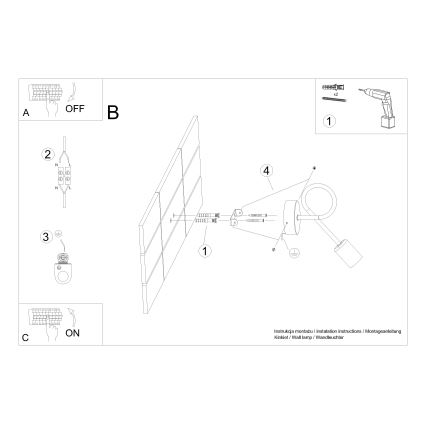 Applique murale LOOP 1xE27/15W/230V chrome brillant