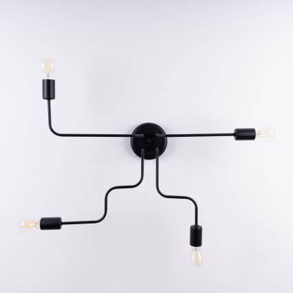 Plafonnier VECTOR 4xE27/15W/230V noir