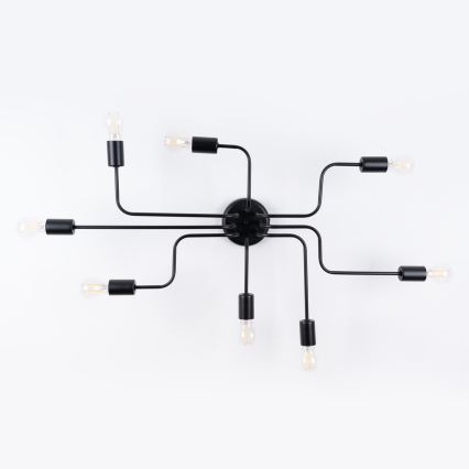 Plafonnier VECTOR 8xE27/15W/230V noir