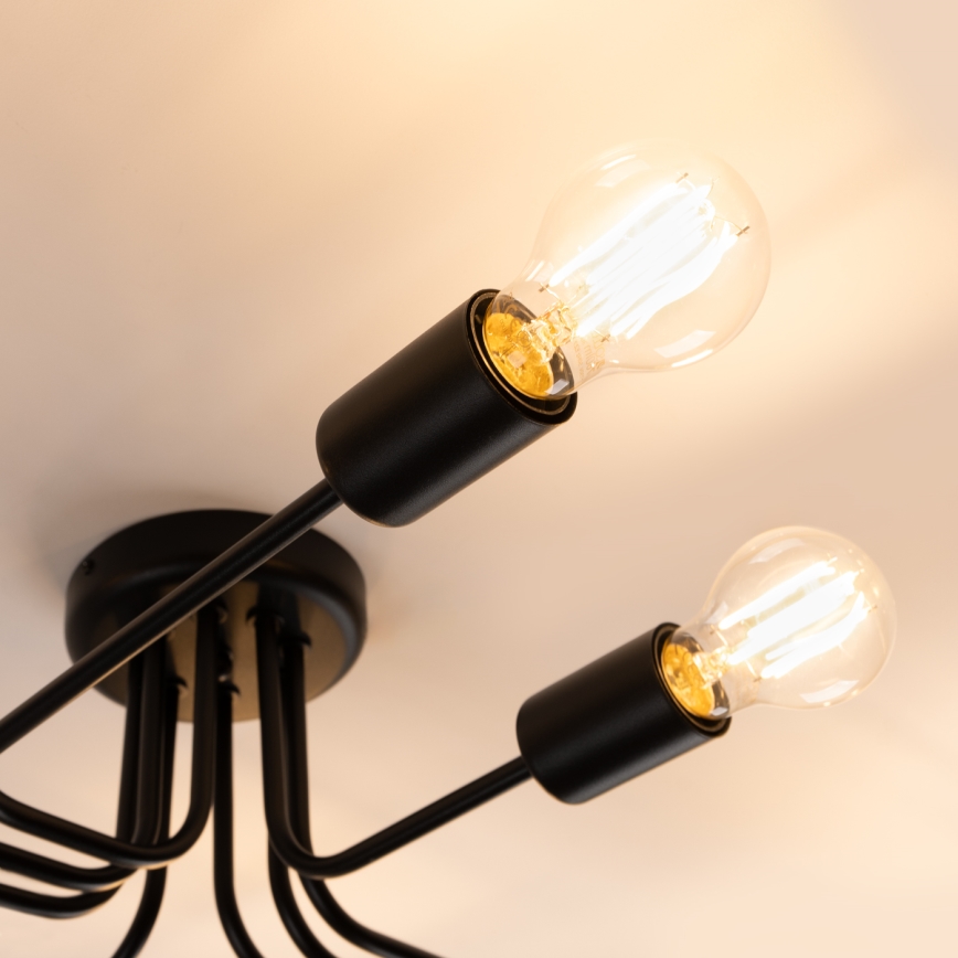 Plafonnier VECTOR 8xE27/15W/230V noir
