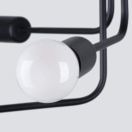 Suspension-barre NORAH 6xE27/15W/230V noir