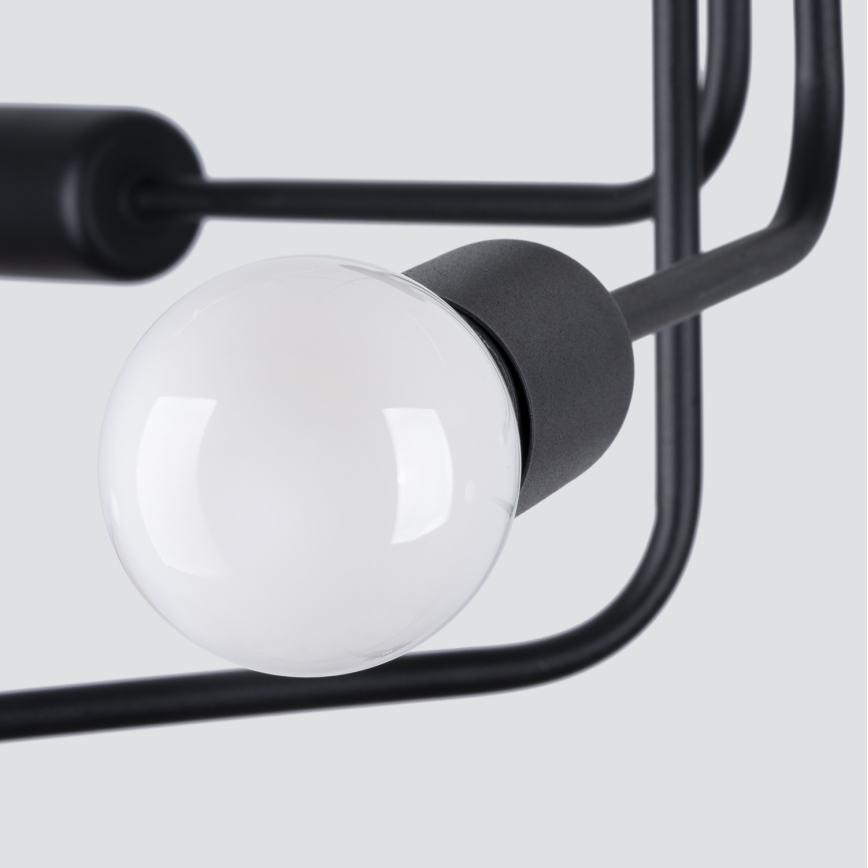 Suspension-barre NORAH 6xE27/15W/230V noir