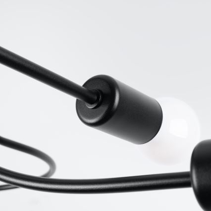 Suspension-barre LEVAR 4xE27/15W/230V noir