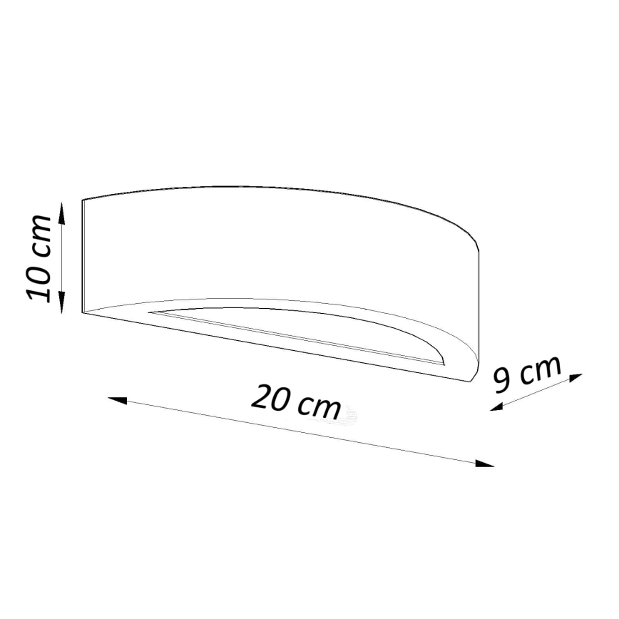 Applique murale ATENA 1xE27/15W/230V 20 cm blanc