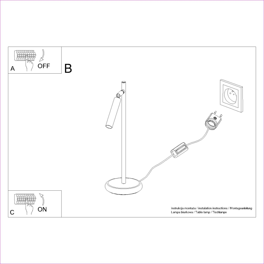 Lampe de table PASTELO 1xG9/8W/230V blanc