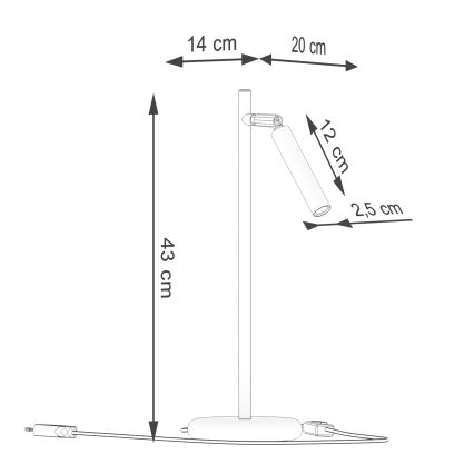 Lampe de table PASTELO 1xG9/8W/230V doré