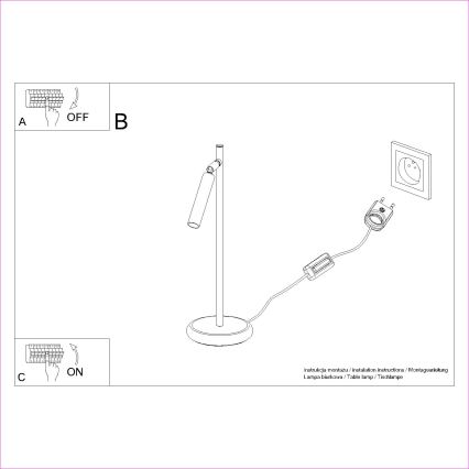 Lampe de table PASTELO 1xG9/8W/230V doré
