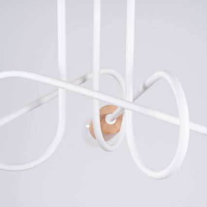 Plafonnier EMBER 3xE27/15W/230V blanc/beige/hêtre