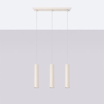 Suspension filaire LAGOS 3xGU10/10W/230V crème
