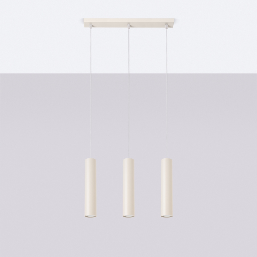Suspension filaire LAGOS 3xGU10/10W/230V crème