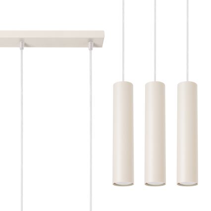 Suspension filaire LAGOS 3xGU10/10W/230V crème
