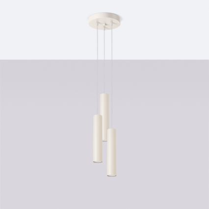 Suspension filaire LAGOS 3xGU10/10W/230V crème