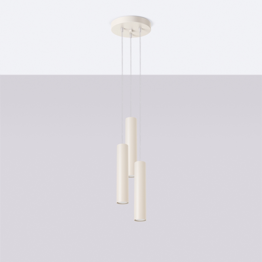 Suspension filaire LAGOS 3xGU10/10W/230V crème
