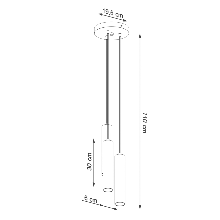 Suspension filaire LAGOS 3xGU10/10W/230V crème