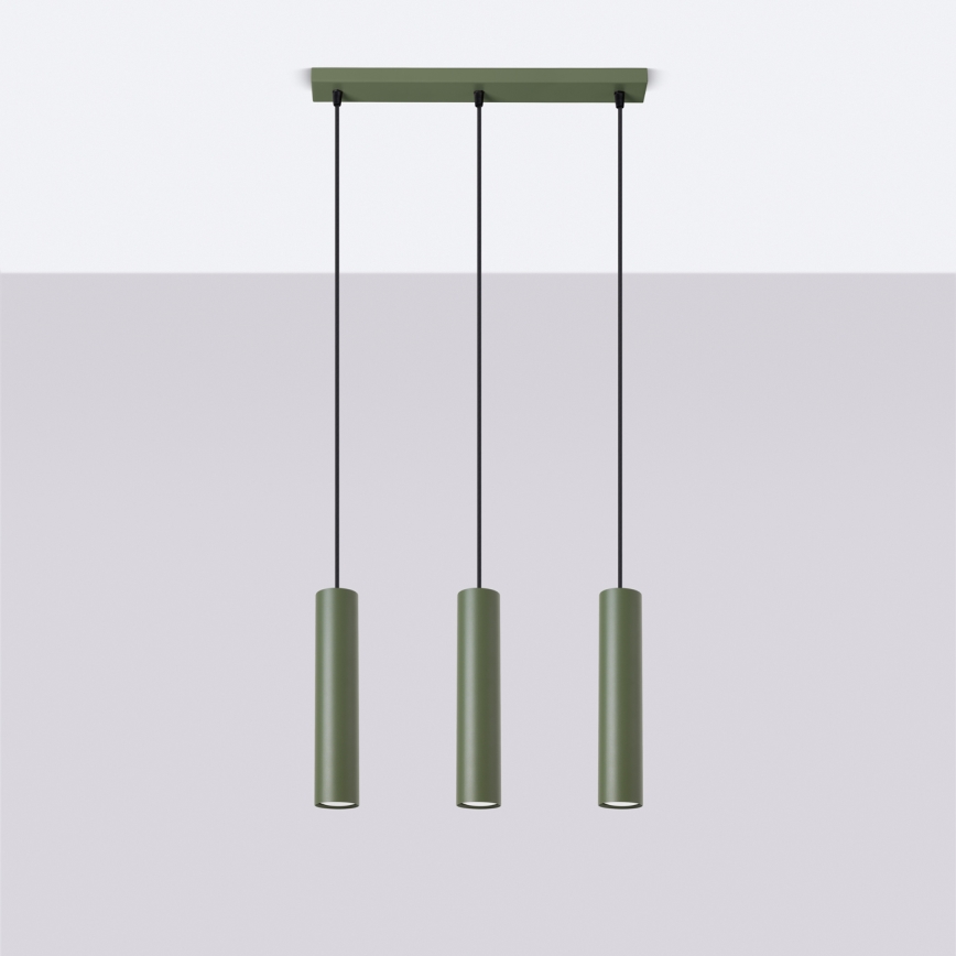 Suspension filaire LAGOS 3xGU10/10W/230V vert