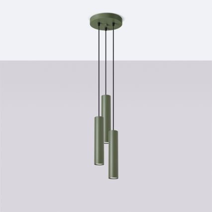 Suspension filaire LAGOS 3xGU10/10W/230V vert