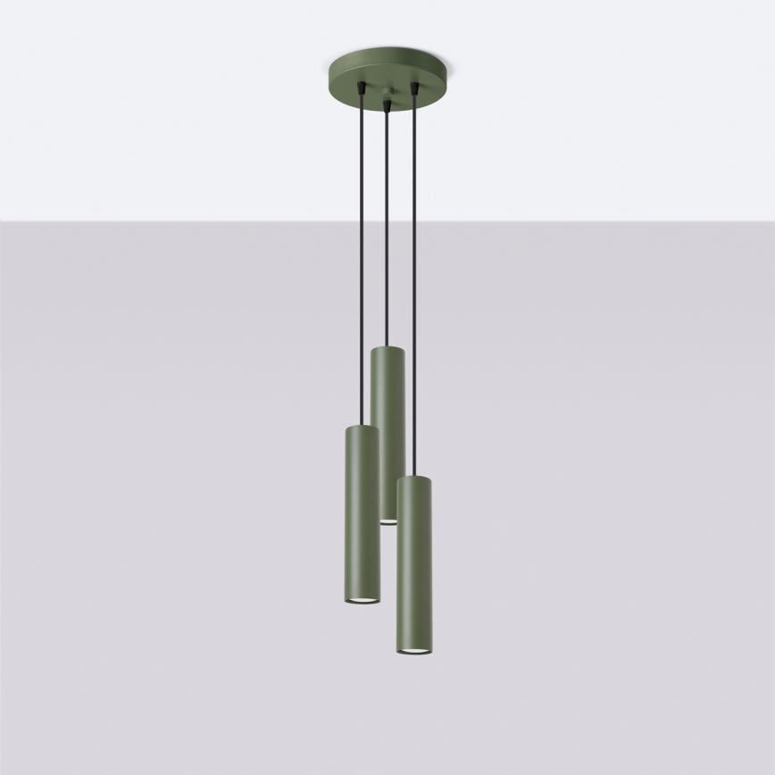 Suspension filaire LAGOS 3xGU10/10W/230V vert