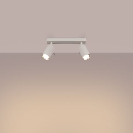Spot RING 2xGU10/10W/230V crème