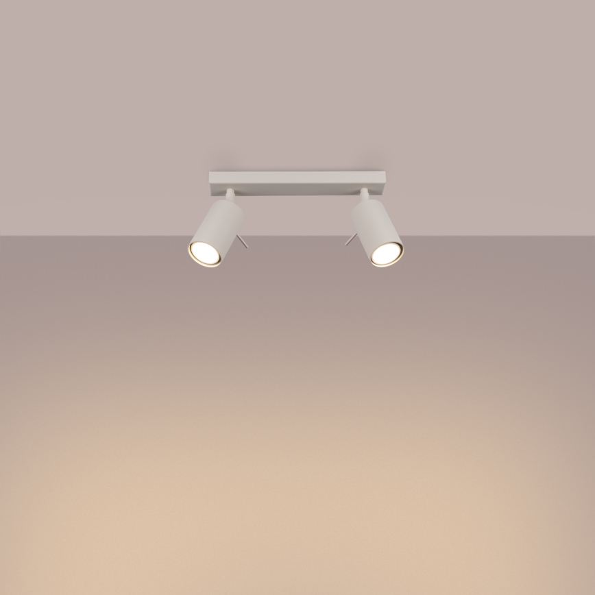 Spot RING 2xGU10/10W/230V crème