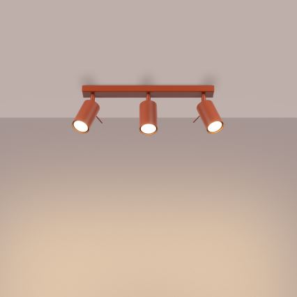 Spot RING 3xGU10/10W/230V rouge