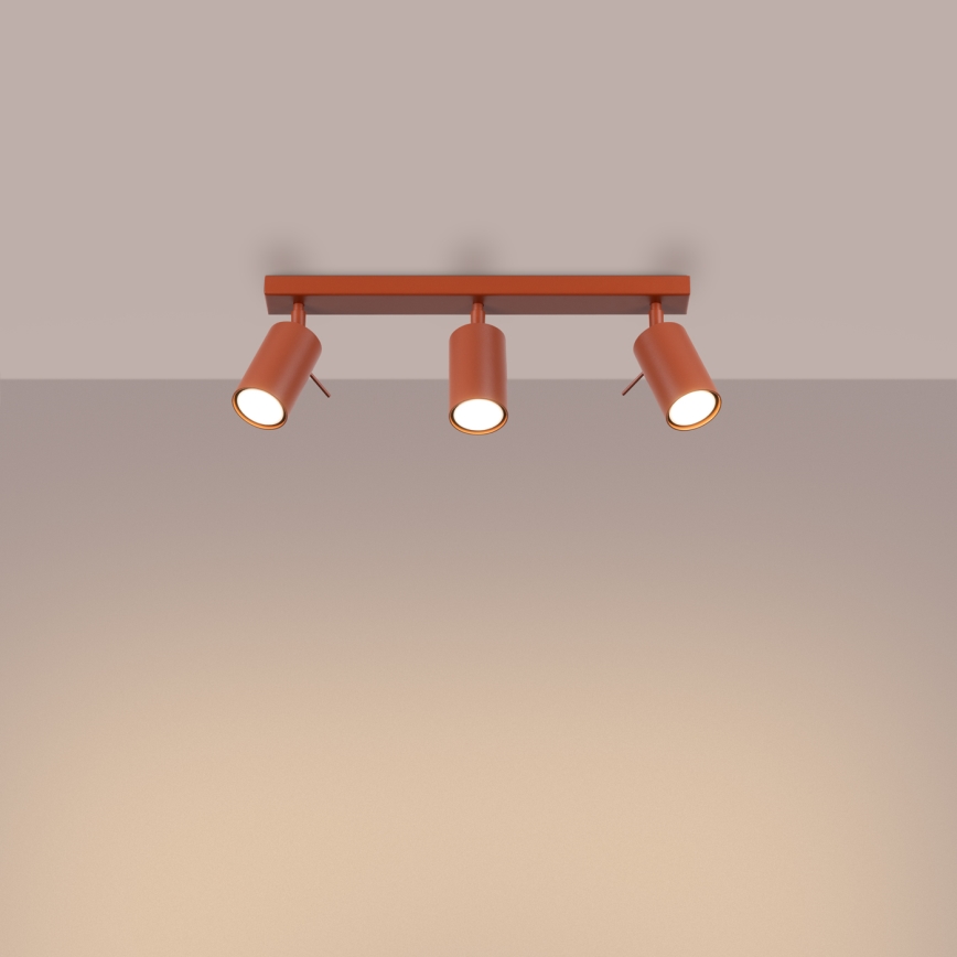 Spot RING 3xGU10/10W/230V rouge