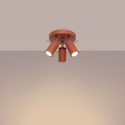 Spot RING 3xGU10/10W/230V rouge
