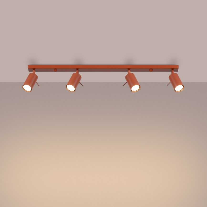 Spot RING 4xGU10/10W/230V rouge
