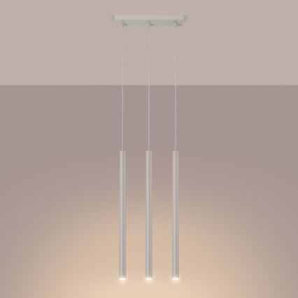 Suspension filaire PASTELO 3xG9/8W/230V crème