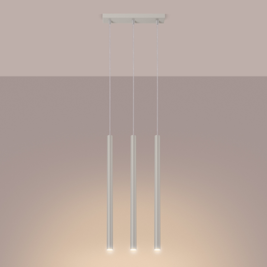 Suspension filaire PASTELO 3xG9/8W/230V crème