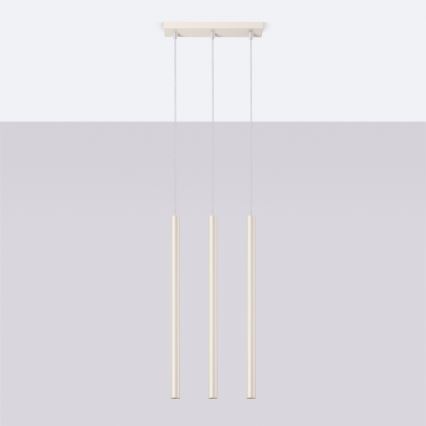 Suspension filaire PASTELO 3xG9/8W/230V crème
