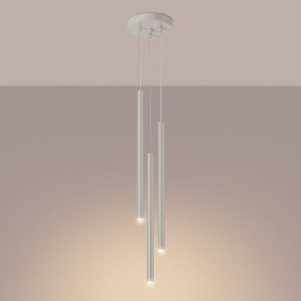 Suspension filaire PASTELO 3xG9/8W/230V crème