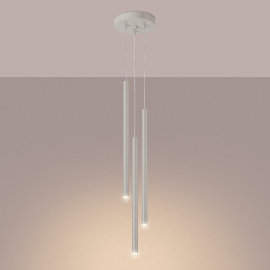 Suspension filaire PASTELO 3xG9/8W/230V crème
