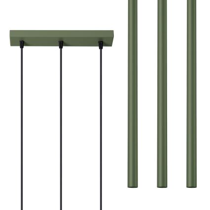 Suspension filaire PASTELO 3xG9/8W/230V vert