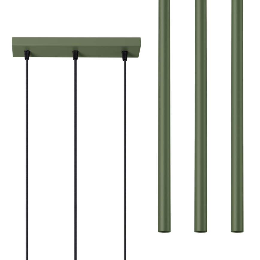 Suspension filaire PASTELO 3xG9/8W/230V vert