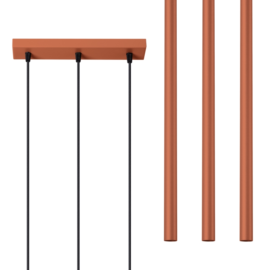 Suspension filaire PASTELO 3xG9/8W/230V rouge