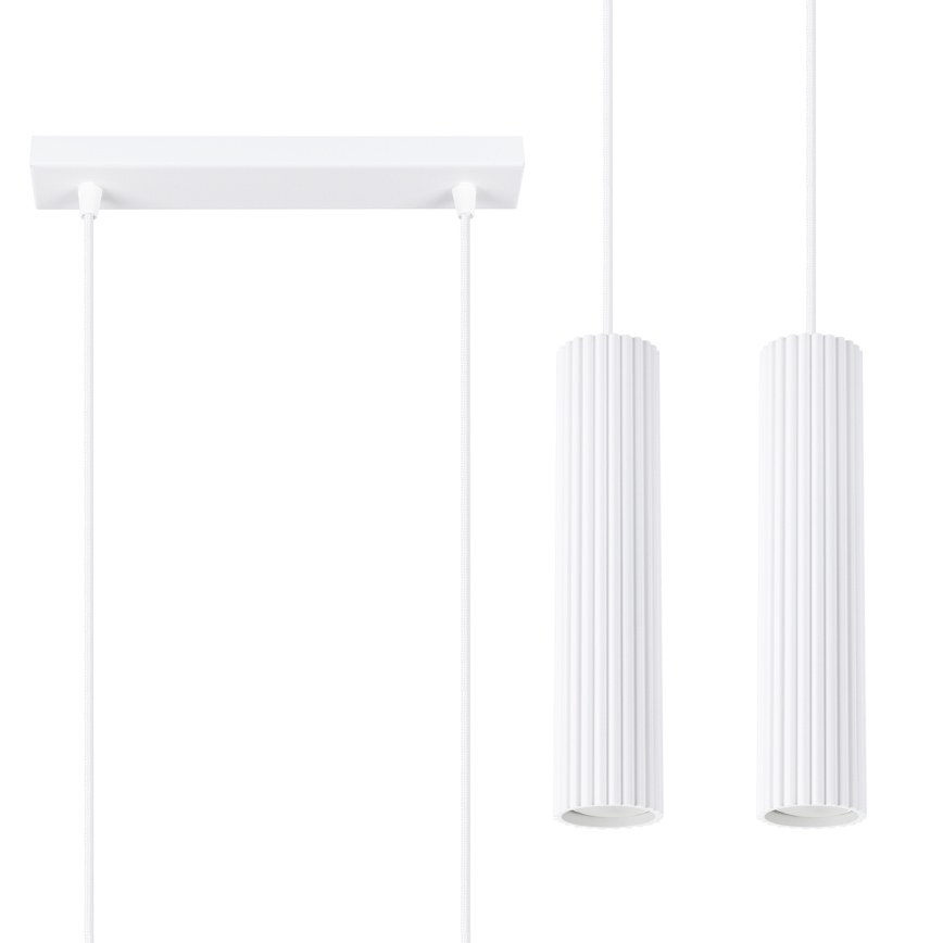 Suspension filaire KARBON 2xGU10/10W/230V blanc