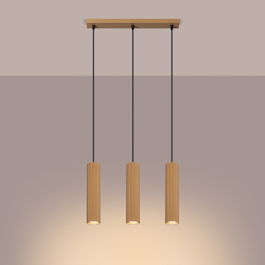 Suspension filaire KARBON 3xGU10/10W/230V doré